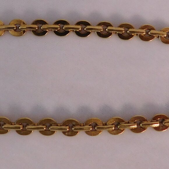 Men's Dyrberg/Kern Heavy Chain Necklace with Brown Onyx Stone - Picture 3 of 4